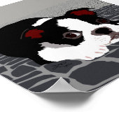 Boston Terrier Stone Paving Wall Art Poster (Hoek)