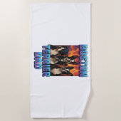 Boston Terrier Strandlaken (Voorkant)