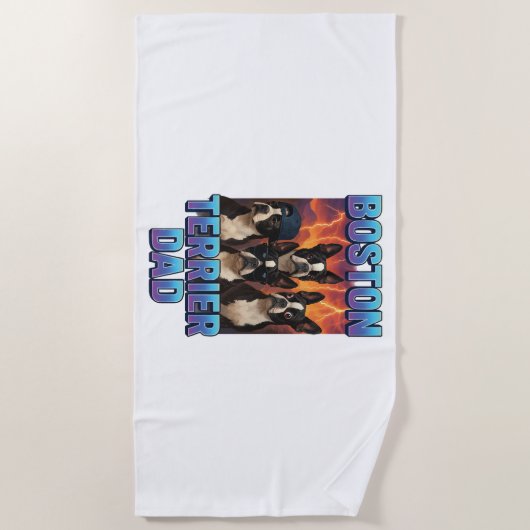 Boston Terrier Strandlaken (Voorkant)