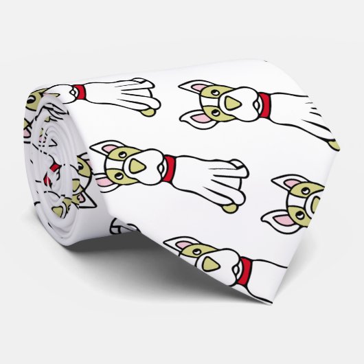 Boston Terrier Stropdas (Opgerold)