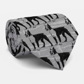 Boston Terriër stropdas (Opgerold)