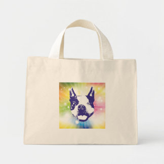 Boston Terrier Sunburst Mini Tote Bag