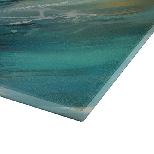 Boston Terrier Surfen Schilderij Snijplank (Hoek)