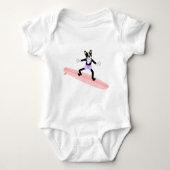 Boston Terrier Surfer Girl Romper (Voorkant)