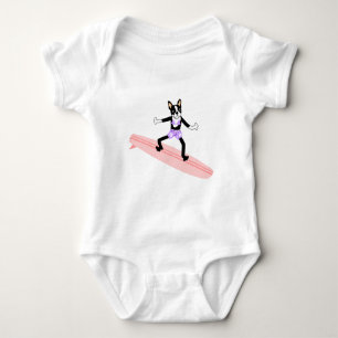 Boston Terrier Surfer Girl Romper