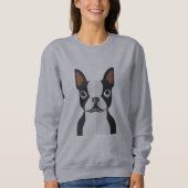 Boston Terrier Sweatshirt Womens (Voorkant)
