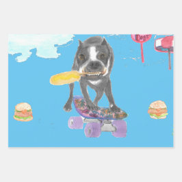 Boston Terrier Sweet Dream Wrapping Paper Sheets