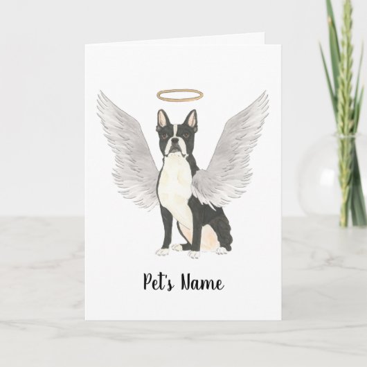 Boston Terrier Sympathy Memorial Kaart (Voorkant)