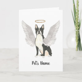 Boston Terrier Sympathy Memorial Kaart