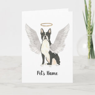 Boston Terrier Sympathy Memorial Kaart
