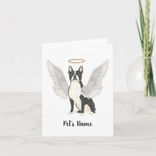 Boston Terrier Sympathy Memorial Kaart