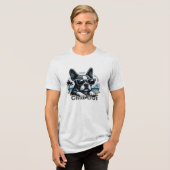 Boston Terrier T: Rustig aan Tri-Blend Shirt (Voorkant volledig)