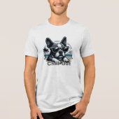 Boston Terrier T: Rustig aan Tri-Blend Shirt (Voorkant)