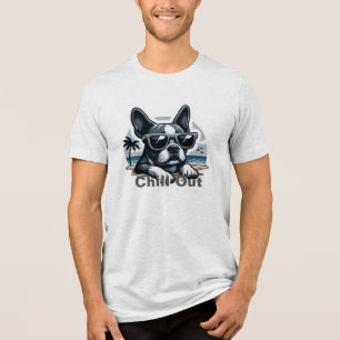 Boston Terrier T: Rustig aan Tri-Blend Shirt