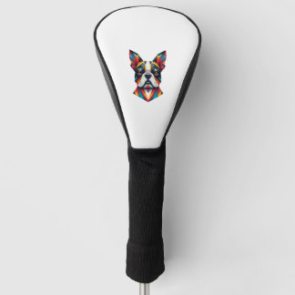 Boston Terrier T-shirt origami grappig schattig Cl Golfheadcover