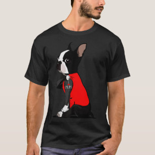 Boston Terrier Tattoos Ik hou van mam T-shirt