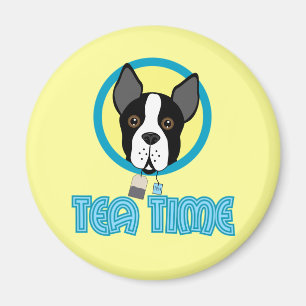 Boston Terrier Tea Party Magneet