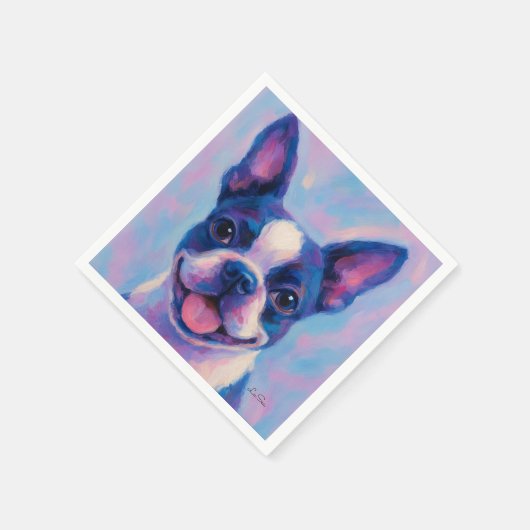Boston Terrier Tea Party servetten (Hoek)