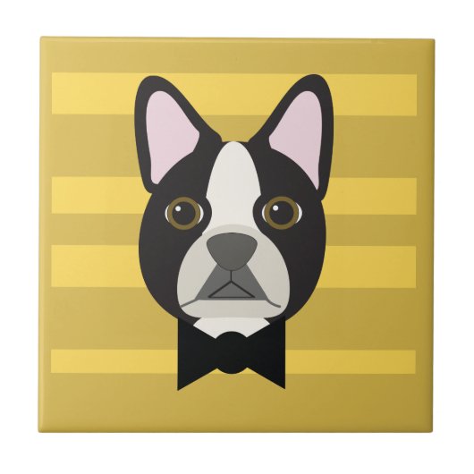 Boston Terrier Tegeltje (Voorkant)