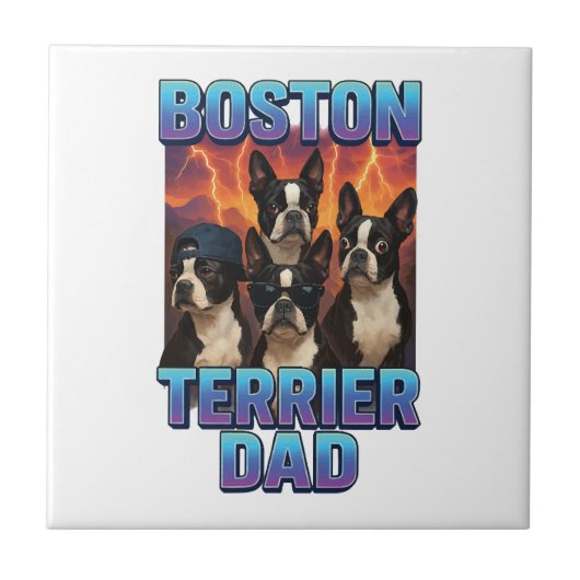 Boston Terrier Tegeltje (Voorkant)