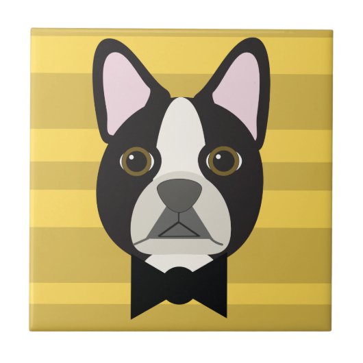 Boston Terrier Tegeltje (Voorkant)