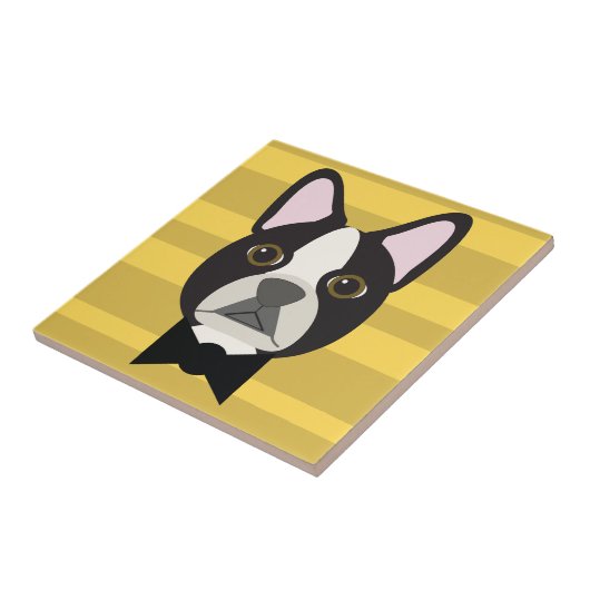 Boston Terrier Tegeltje (Zijkant)