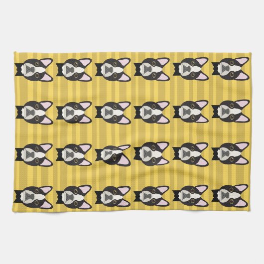 Boston Terrier Theedoek (Horizontaal)