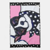 Boston Terrier Theedoek (Verticaal)