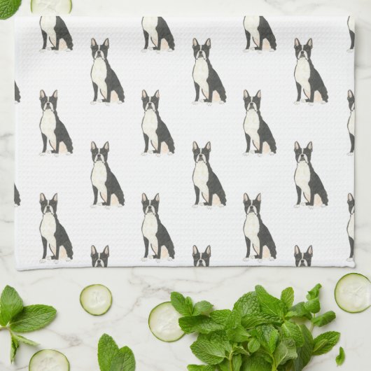 Boston Terrier Theedoek (Gevouwen)