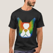 Boston Terrier Tie Dye Hippie Boston Dog Multico T-shirt (Voorkant)
