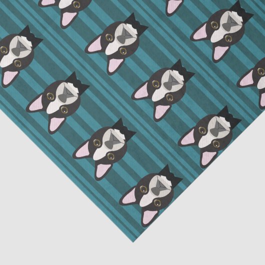 Boston Terrier Tissuepapier (Detail)