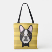 Boston Terrier Tote Bag (Achterkant)