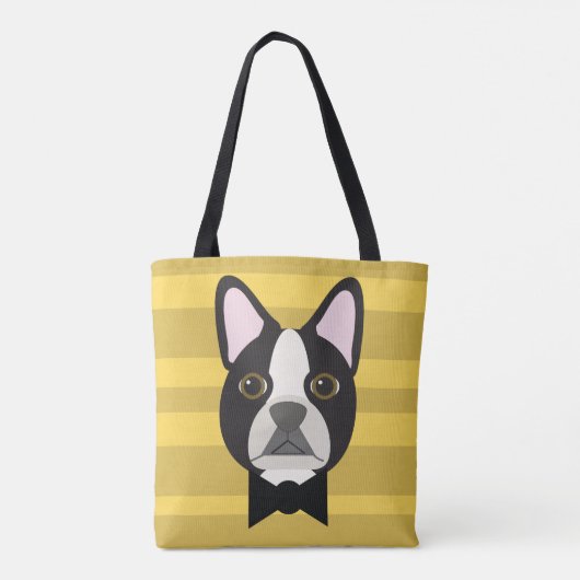 Boston Terrier Tote Bag (Achterkant)
