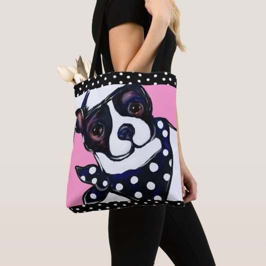 Boston Terrier Tote Bag (Dichtbij)