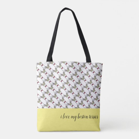 Boston Terrier Tote Bag (Achterkant)