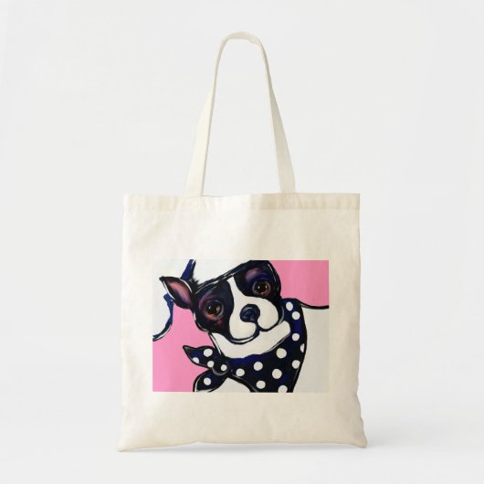 BOSTON TERRIËR TOTE BAG (Voorkant)