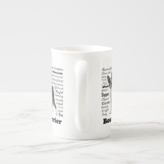Boston Terrier Traits Bone China Mok (Achterkant)