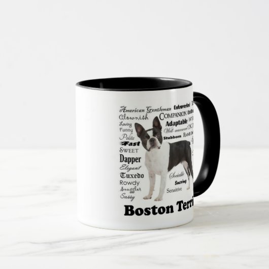 Boston Terrier Traits Mok (Voorkant rechts)