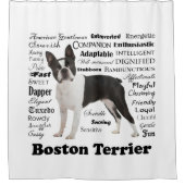 Boston Terrier Traits Shower Curtain Douchegordijn (Voorkant)