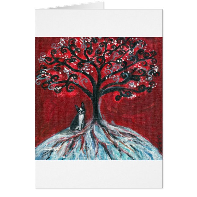 Boston Terrier Tree-liefde (Voorkant)