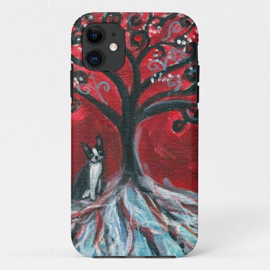 Boston Terrier Tree-liefde Case-Mate iPhone Case (Achterkant)
