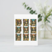 Boston Terrier Trendsetters Briefkaart (Staand voorkant)