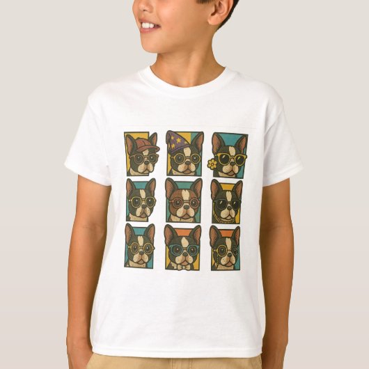 Boston Terrier Trendsetters T-shirt (Voorkant)