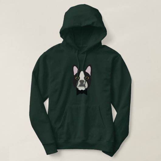 Boston Terrier Tux Hoodie (Design voorkant)