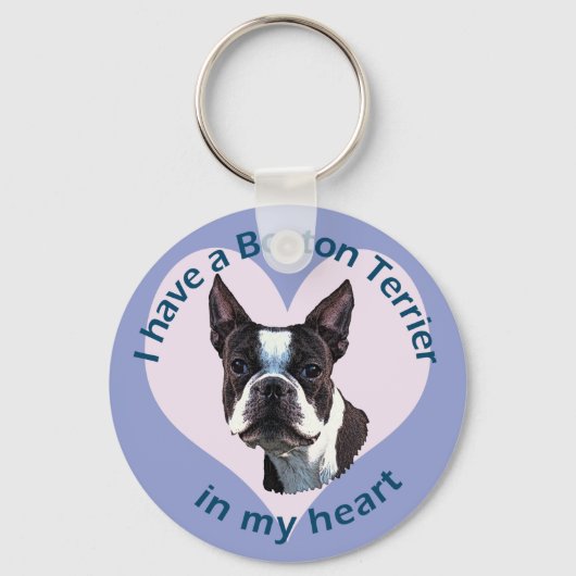 Boston Terrier v3 Sleutelhanger (Voorkant)