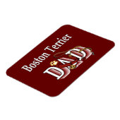 Boston Terrier vader Magneet (Linkerzijde)