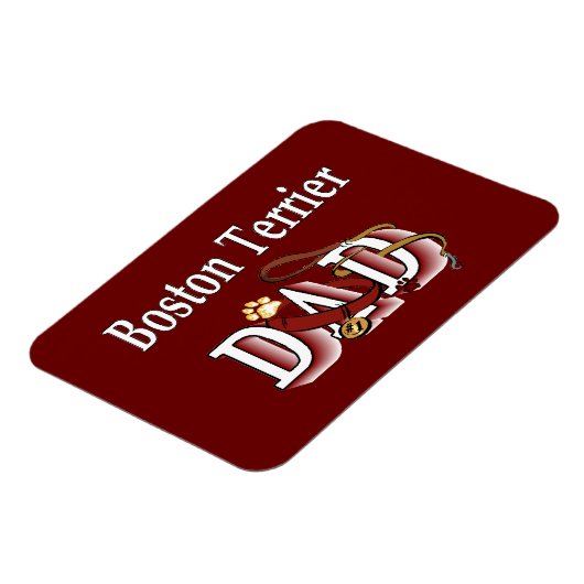 Boston Terrier vader Magneet (Linkerzijde)