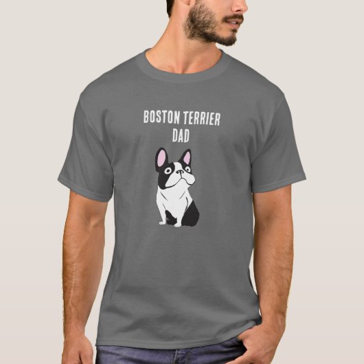 Boston Terrier Vader T-shirt (Voorkant)