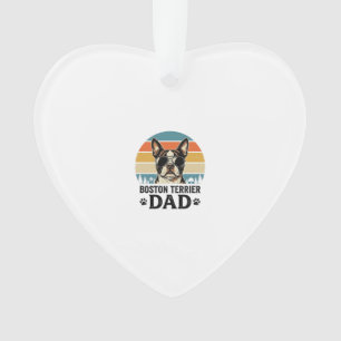 Boston Terrier Vader Vintage Hondenliefhebber Desi Ornament