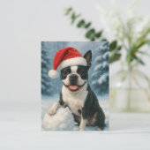 Boston Terrier Vakantie Kaart (Staand voorkant)